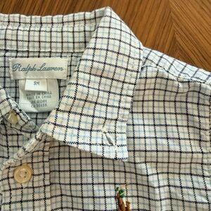 Ralph Lauren Baby Cream and Navy Plaid Shirt